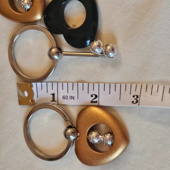 Four Beadable Heart Key Chains Includes Two Serling Silver Beads Each - Picture 5 of 5